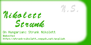 nikolett strunk business card